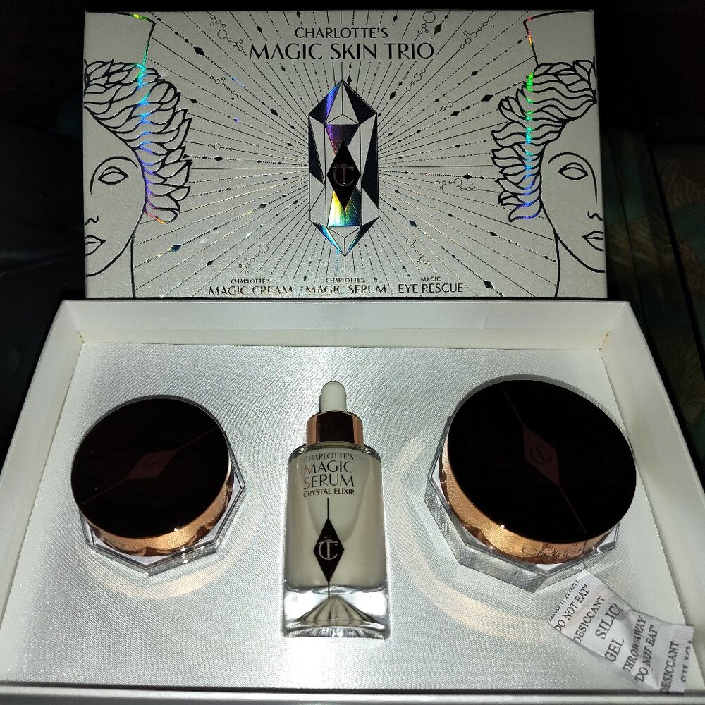 Charlotte Tilbury's Magic Skin Trio skincare set